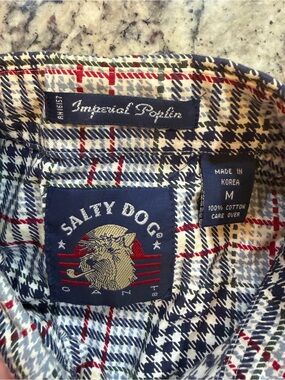 Vintage 90s GANT “Salty Dog” Imperial Poplin Plaid Cotton Button Down Shirt